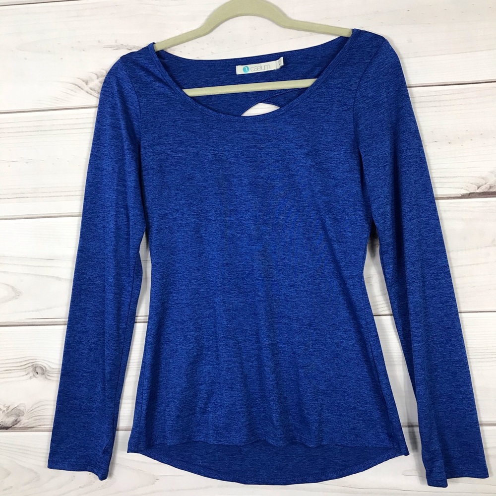 Caelum Athleisure Shirt Open Back Medium Stretch